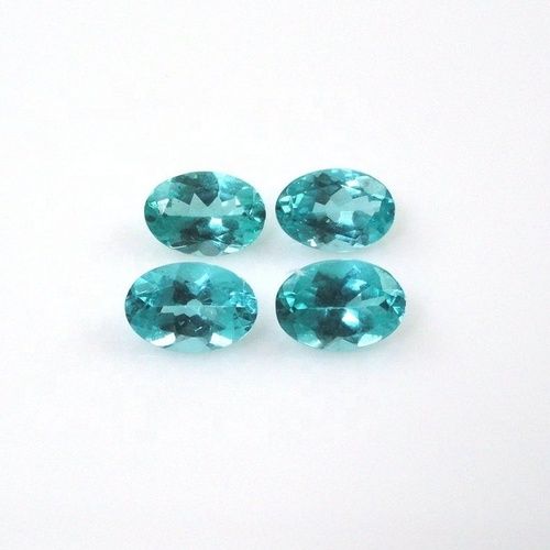 5x7mm Blue Apatite Faceted Oval Loose Gemstones Grade: Aaa