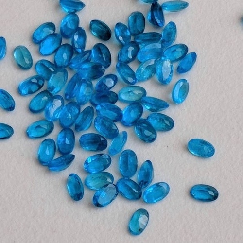 3x4mm Neon Apatite Faceted Oval Loose Gemstones
