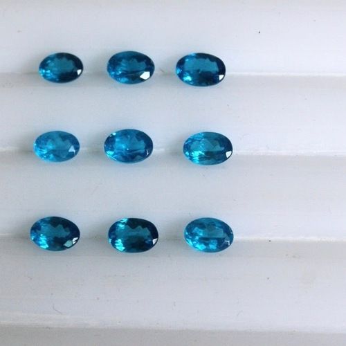 3x5mm Neon Apatite Faceted Oval Loose Gemstones