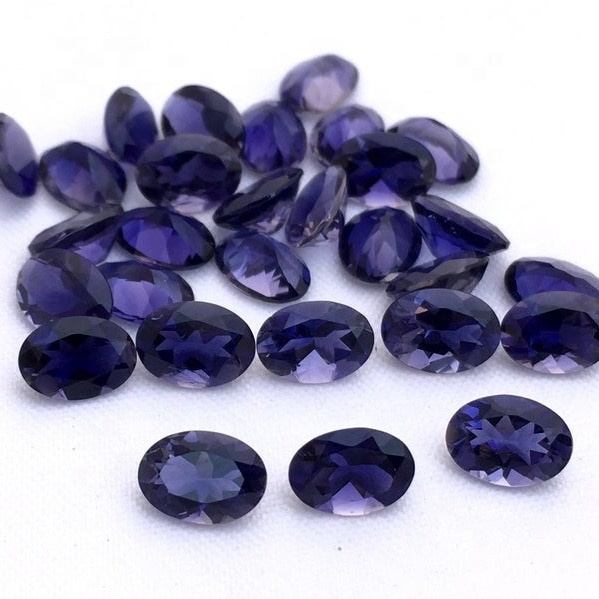 5x7mm Iolite Faceted Oval Loose Gemstones