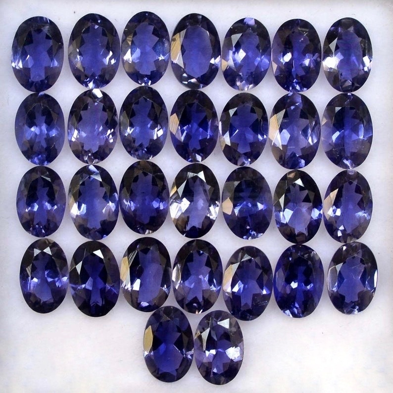 8x10mm Iolite Faceted Oval Loose Gemstones
