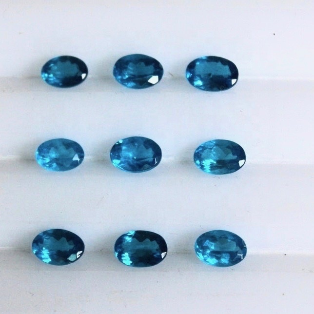 4x6mm Neon Apatite Faceted Oval Loose Gemstones