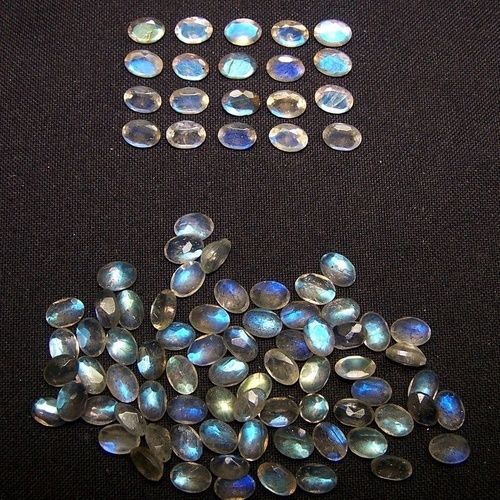 3x4mm Labradorite Faceted Oval Loose Gemstones