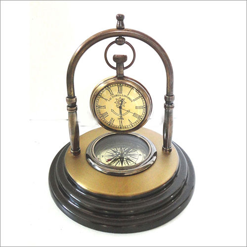 Brown & Black Table Top Clock