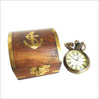 Brown Pocket Watch With Box