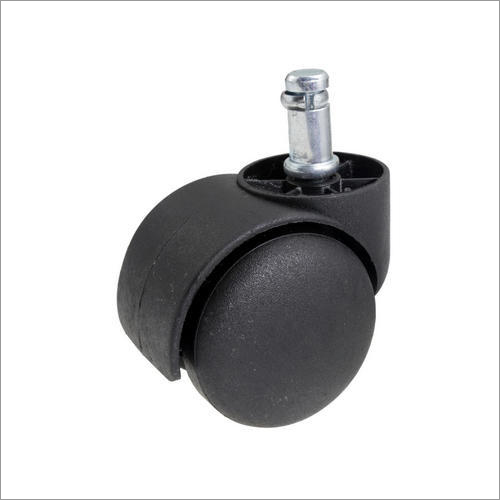 Trolley Caster Wheel - Polypropylene, 0-100 mm Diameter, Black Color, 0-200 Kg Load Capacity | Circular Shape for Trolley Usage