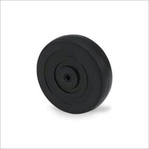 Circular Rubber Wheel - Rubber Material, 0-250 Kg Capacity, Black Color | Durable and Versatile Design for Enhanced Mobility