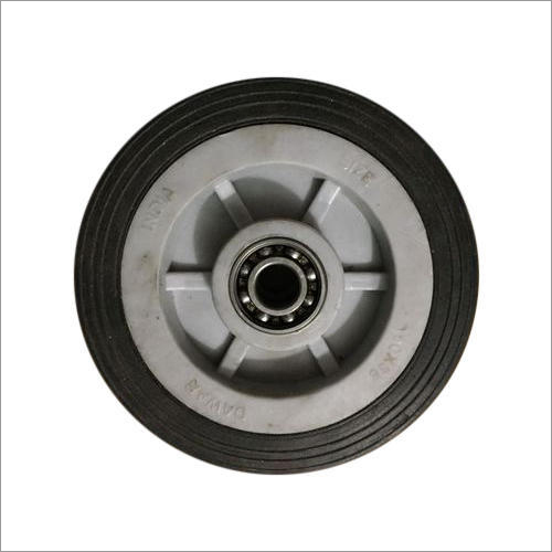 Round Trolley Wheel - Polyurethane Material, 0-100 mm Diameter, Black Color | Load Capacity of 200-300 kg