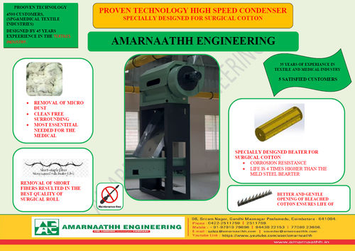 Surgical Cotton Blowroom - Operating Type: Automatic