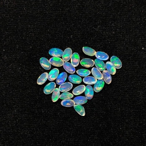 3x5mm Ethiopian Opal Faceted Oval Loose Gemstones