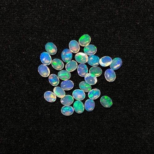 4x5mm Ethiopian Opal Faceted Oval Loose Gemstones