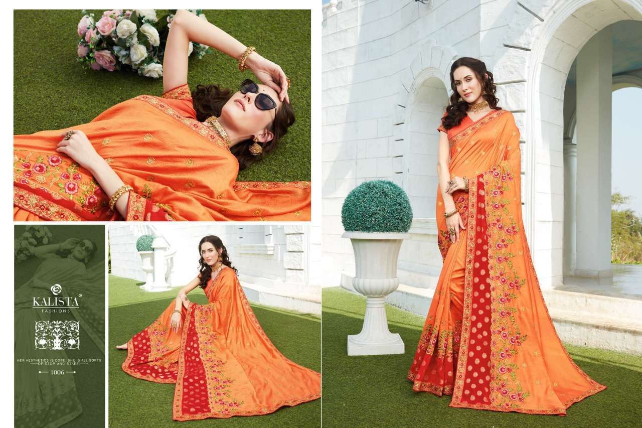 Kalista Fashions Apple Vol 2 Vichitra Silk Designer Saree Catalog