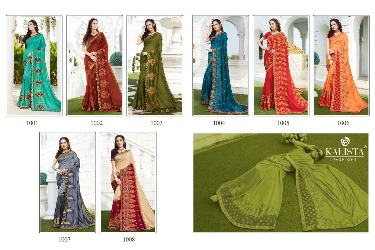 Kalista Fashions Apple Vol 2 Vichitra Silk Designer Saree Catalog