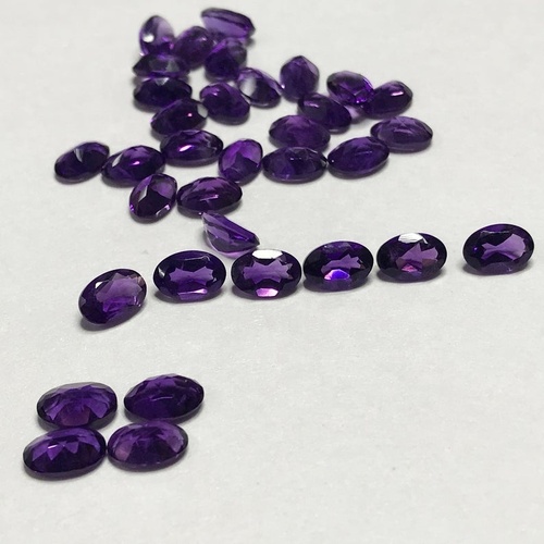 5x7mm African Amethyst Faceted Oval Loose Gemstones