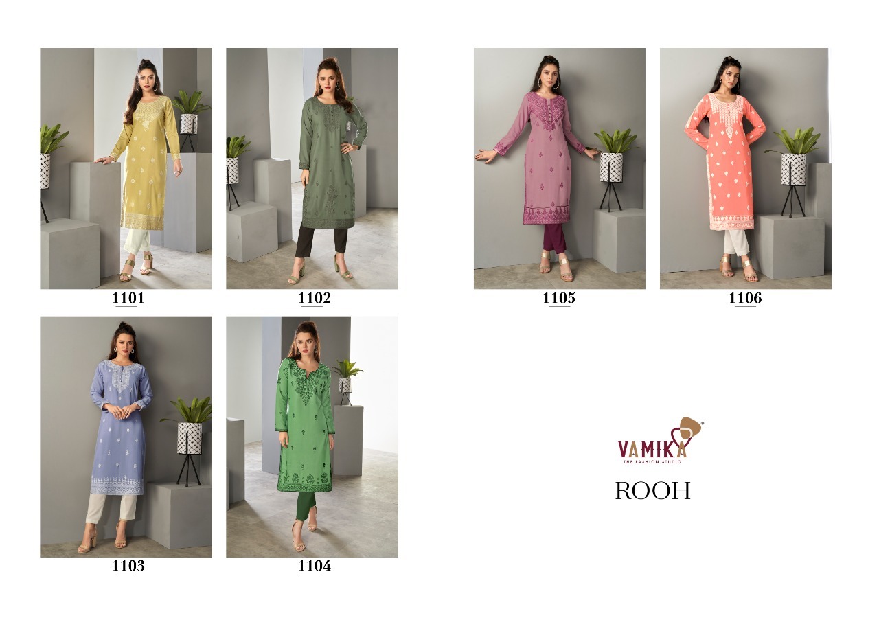 Vamika Nx Rooh Rayon Viscose With Lakhnawi Kurti Catalog