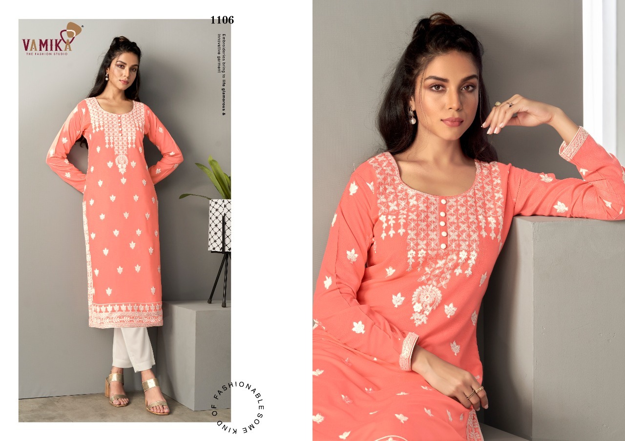 Vamika Nx Rooh Rayon Viscose With Lakhnawi Kurti Catalog