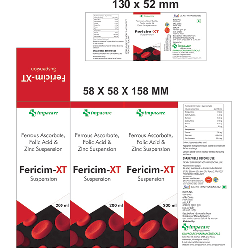 Ferrous Ascorbate Folic Acid and Zinc Suspension