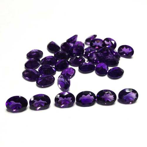 7x9mm African Amethyst Faceted Oval Loose Gemstones