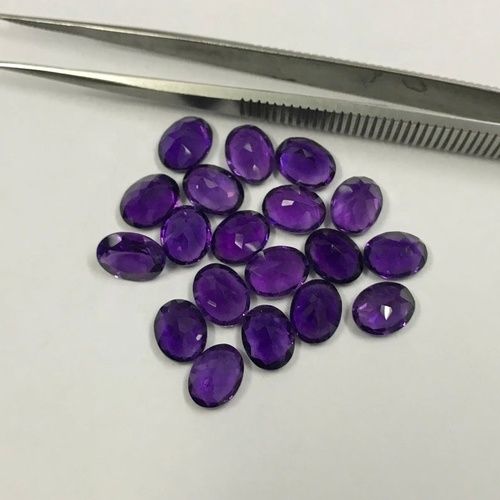 8X10Mm African Amethyst Faceted Oval Loose Gemstones Grade: Aaa