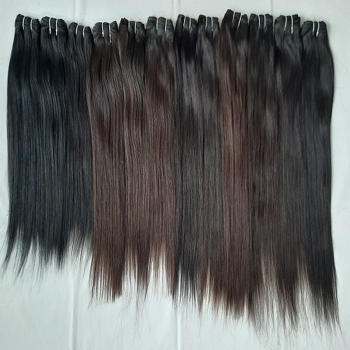 Machine Double Weft Remy Straight Hair