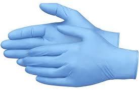 Blue Powder Free Disposable Nitrile Exam Gloves