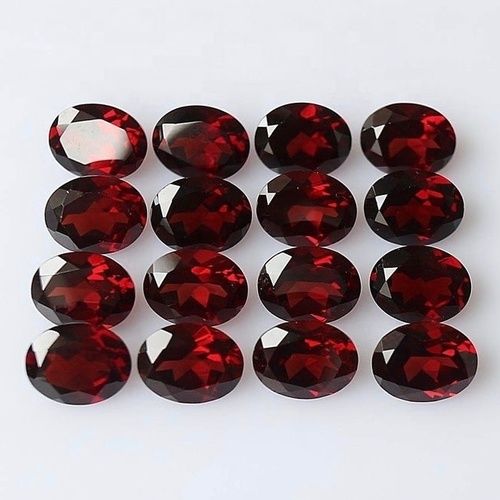 7x9mm Red Mozambique Garnet Faceted Oval Loose Gemstones