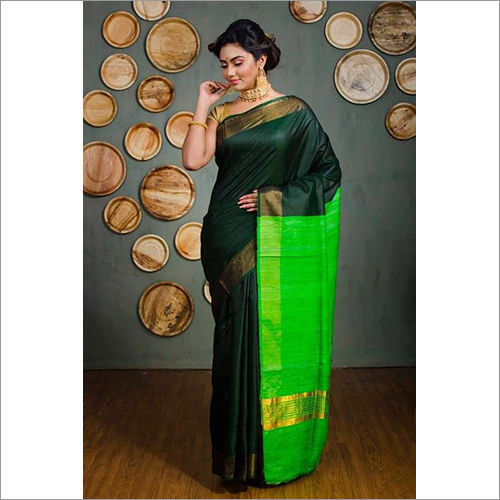 Multicolor Tussar Ghicha Saree