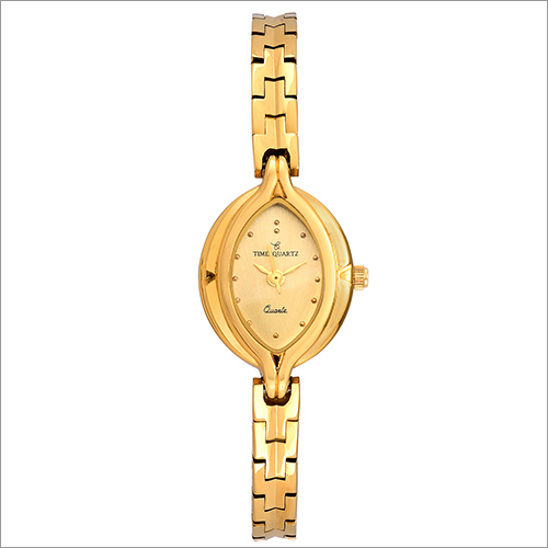 Wristwatch Times Quartz Analogue Golden Dial Women Watch