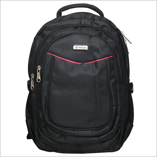 J 623 Times Backpack Bags - Durable Fabric, Custom Sizes Available | Black Color, Perfect for School and Office Use