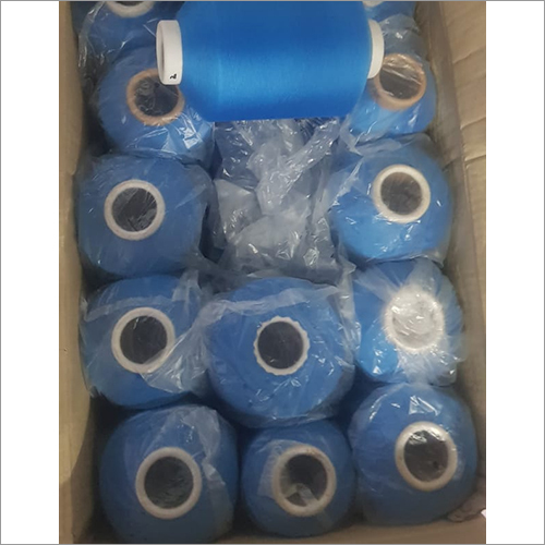 Blue Polyester Yarn - 100% Polyester, Light Weight, Blue Color, Plain Yarn for Sewing Projects