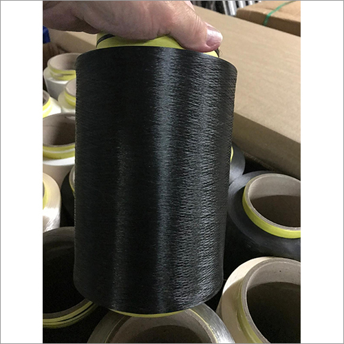 Black Polyester Yarn - 100% Polyester Material, Light in Weight, Plain Texture, Black Color for Seamless Sewing Applications