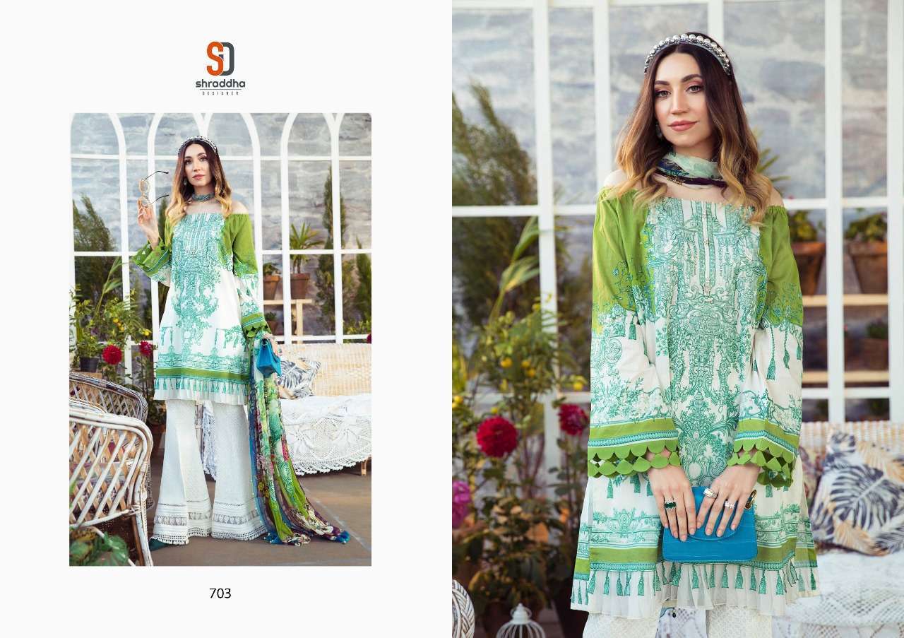 Shraddha Designer M Print Vol 7 Lawn Cotton Pakistani Salwar Suit Catalog