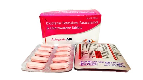 Diclofenac Sodium 50mg, Paracetamol 325mg & Chlorozaxone 250 Mg Tab