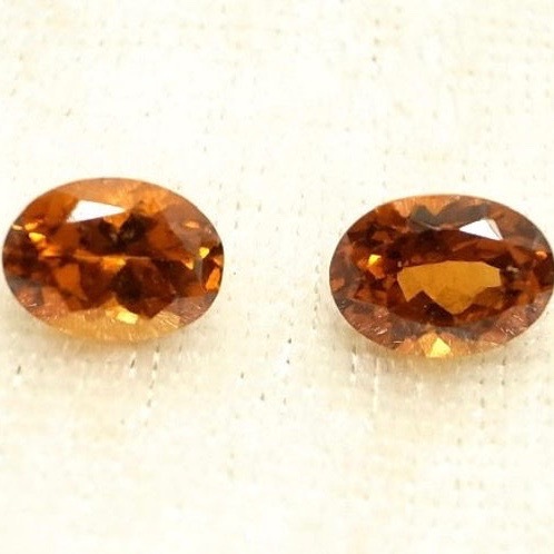 8x10mm Hessonite Garnet Faceted Oval Loose Gemstones