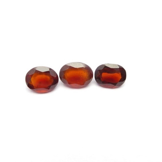 8x10mm Hessonite Garnet Faceted Oval Loose Gemstones