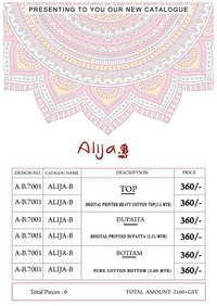 Keval Fab Alija B Vol 7 Cotton Karachi Printed Dress Material Catalog