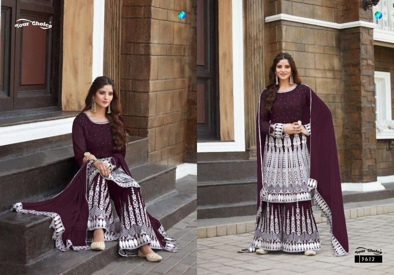 Your Choice Nazakat Georgette Sharara Style Salwar Suit Catalog