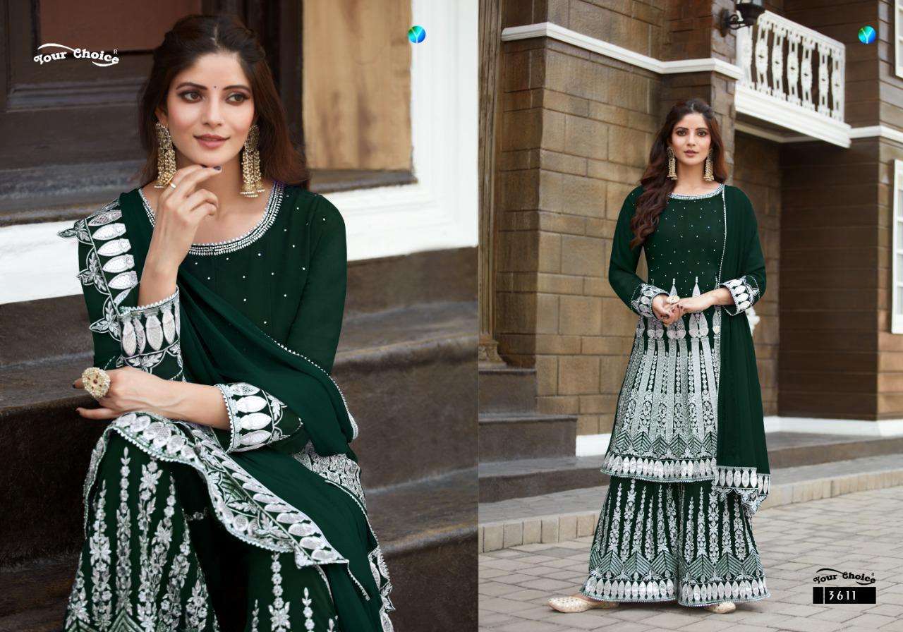 Your Choice Nazakat Georgette Sharara Style Salwar Suit Catalog
