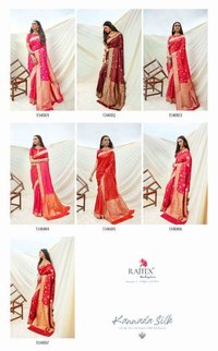 Rajtex Kannada Silk Party Wear Printed Saree Catalog