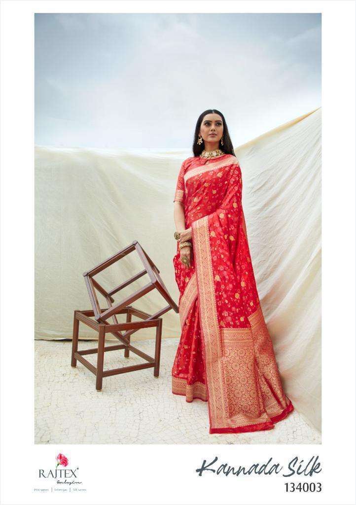 Rajtex Kannada Silk Party Wear Printed Saree Catalog