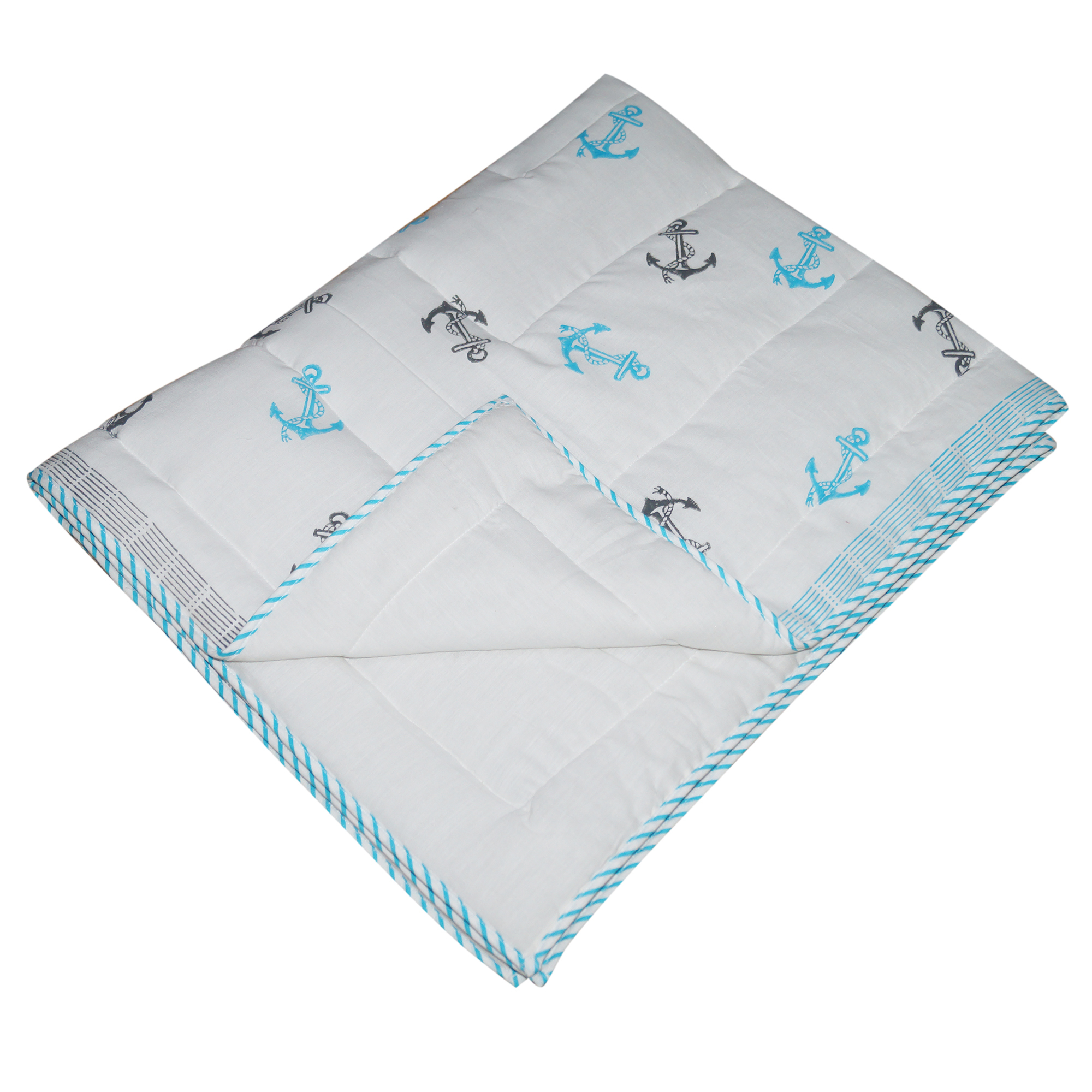 Hand Block Printed Baby Quilt