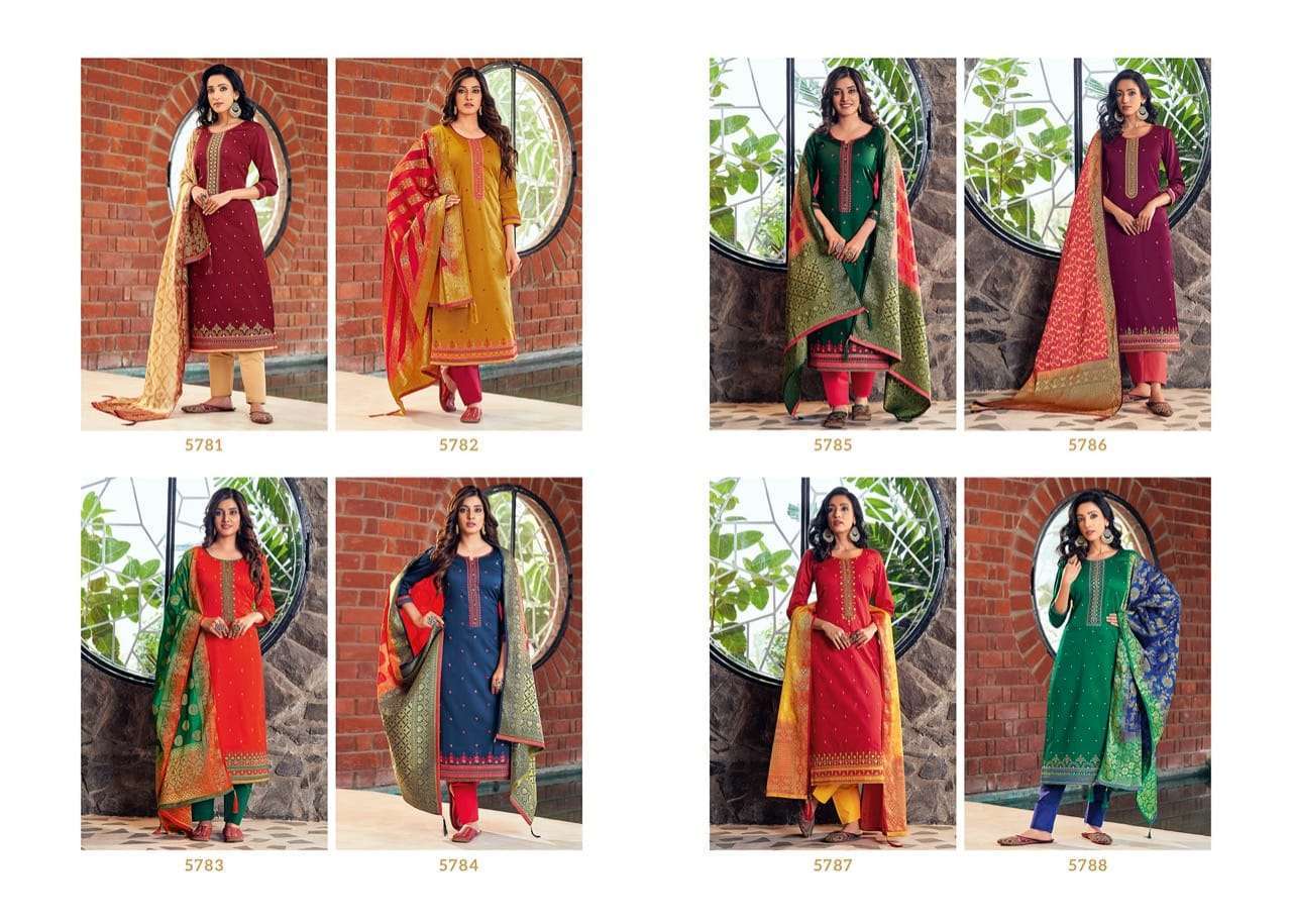 Kessi Ashopalav Vol 18 Jam Silk With Embroidery Work Dress Material Catalog