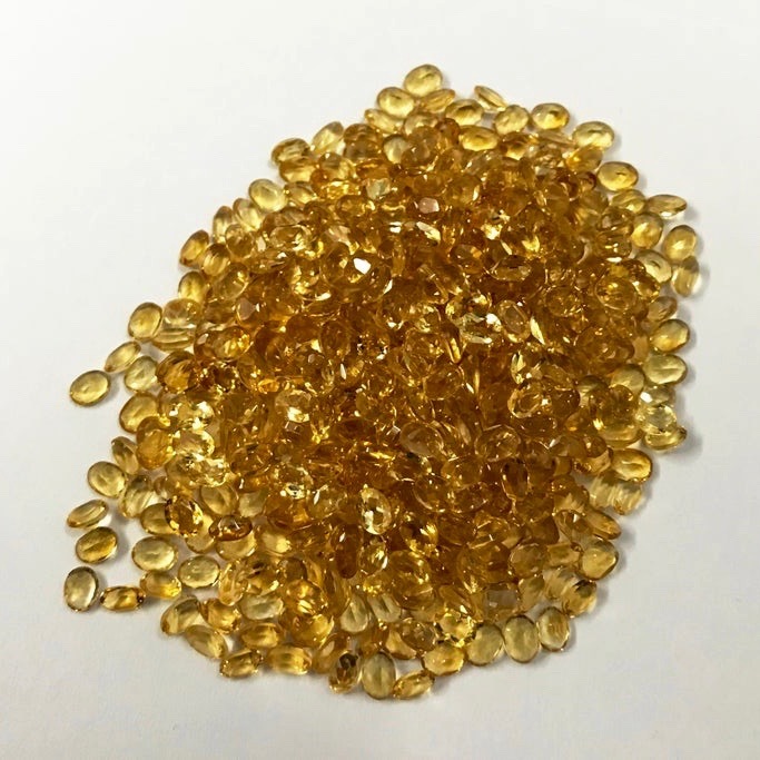3x5mm Citrine Faceted Oval Loose Gemstones