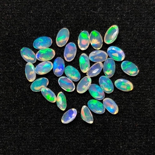 4x6mm Ethiopian Opal Faceted Oval Loose Gemstones