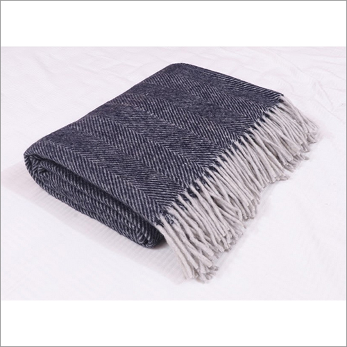 Navy Blue Herringbones Blankets
