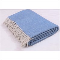 Sky Blue Herringbones Blankets