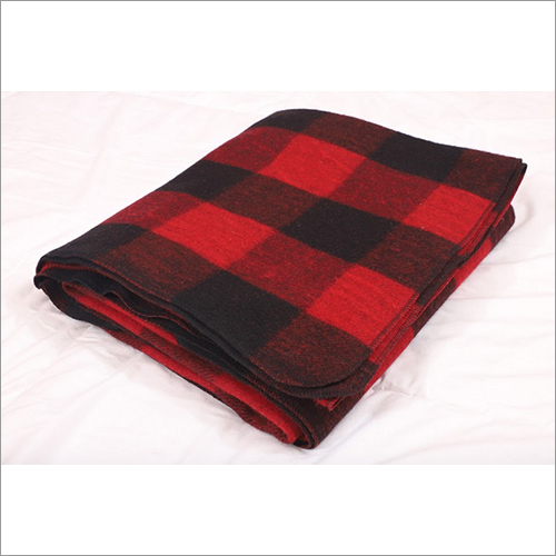 Buffalo Check Red and Black Military Blankets
