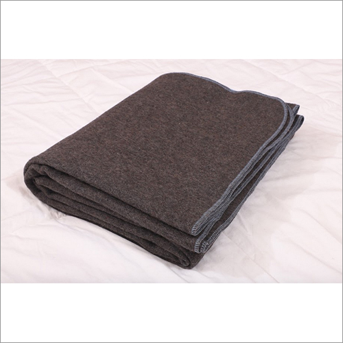 Grey With Blue Hemming Military Blankets