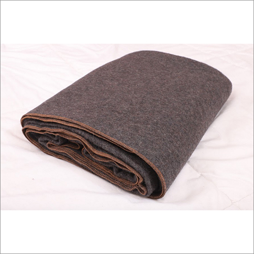 Grey With Orange Hemming Blankets