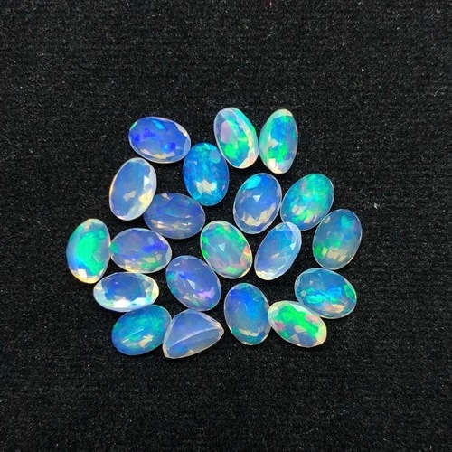 9x11mm Ethiopian Opal Faceted Oval Loose Gemstones